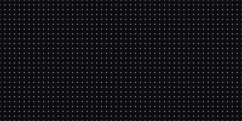 black and white vector abstract halftone background, texture for notebook, banner or poster, white sheet paper with black symmetrical polka dots, simple retro mesh pattern