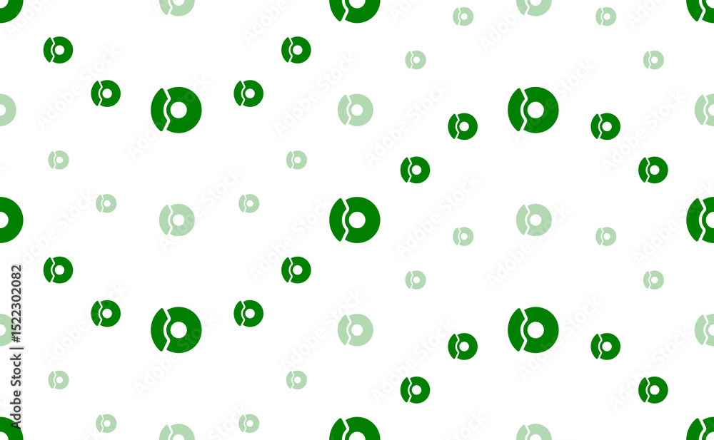 Aufkleber seamless pattern of large and small green auto brakess. the elements are arranged in a wavy. illustr