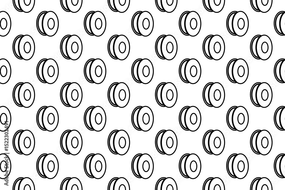 Poster seamless pattern completely filled with outlines of 3d printing filament symbols. elements are evenl