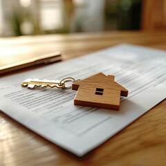 House keys and documents on a table, signifying a property transaction