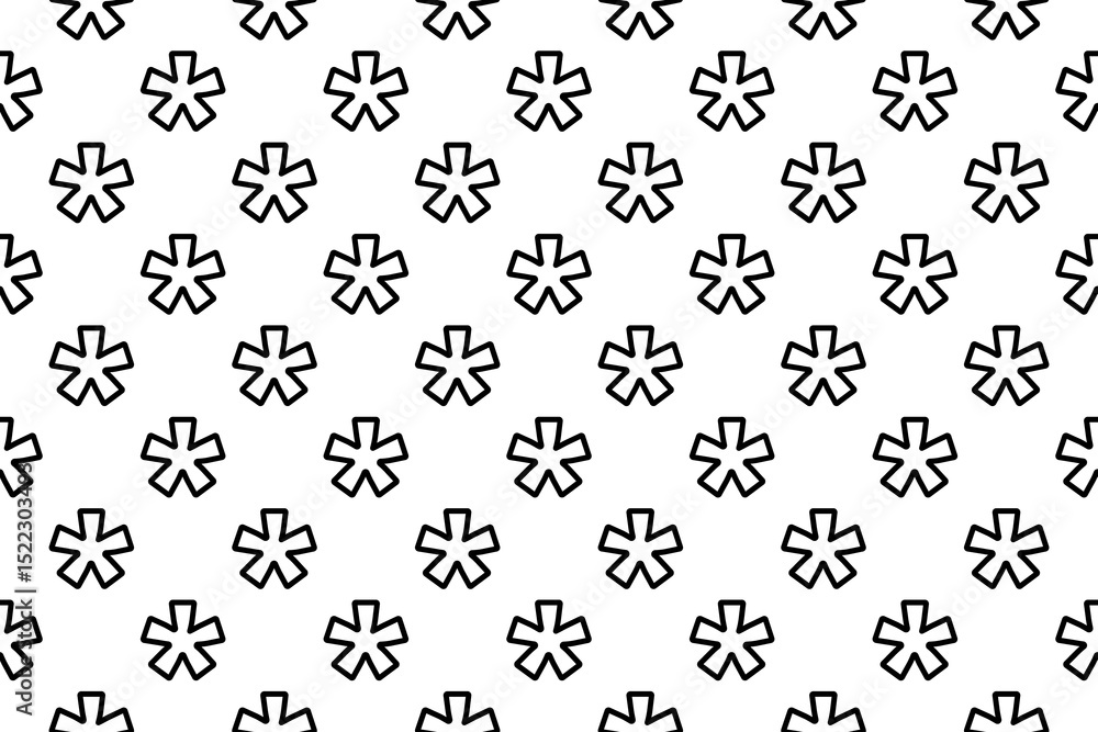 Poster seamless pattern completely filled with outlines of multiply symbols. elements are evenly spaced. il