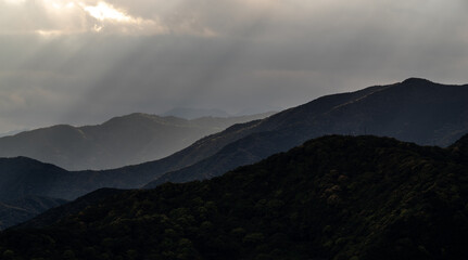 展望台から眺める夕焼けの絶景　三重県鵜倉園地