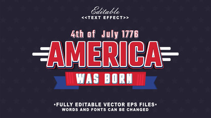 4th of july 1776 america was born  text effect