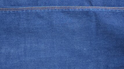 Close-up of blue denim jeans fabric texture background