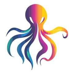 octopus, underwater animal, vector, transparent background, animal, sea, icon, nature, ocean, creature