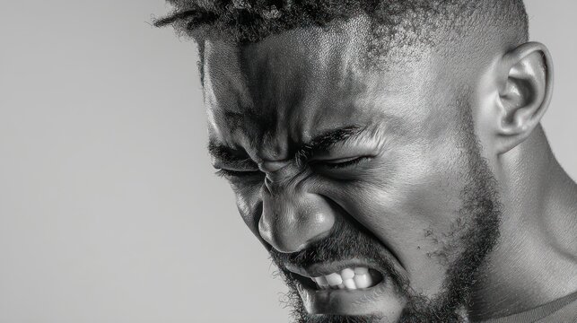 High contrast portrait capturing raw intensity and subtle emotional transition