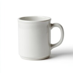 White ceramic mug exuding minimalist serenity, perfect for Hygge morning rituals and quirky International Coffee Day celebrations