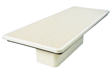 Smooth white diving board isolated with transparent background