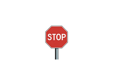 stop sign isolated on white