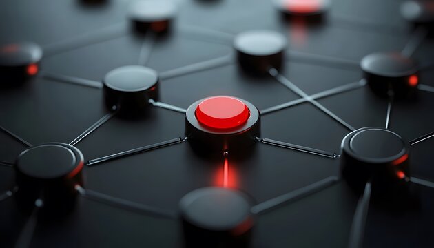 Network connection with a highlighted central node.