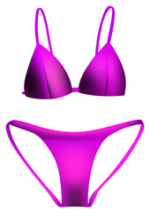 PNG Vibrant Purple Swimwear Set