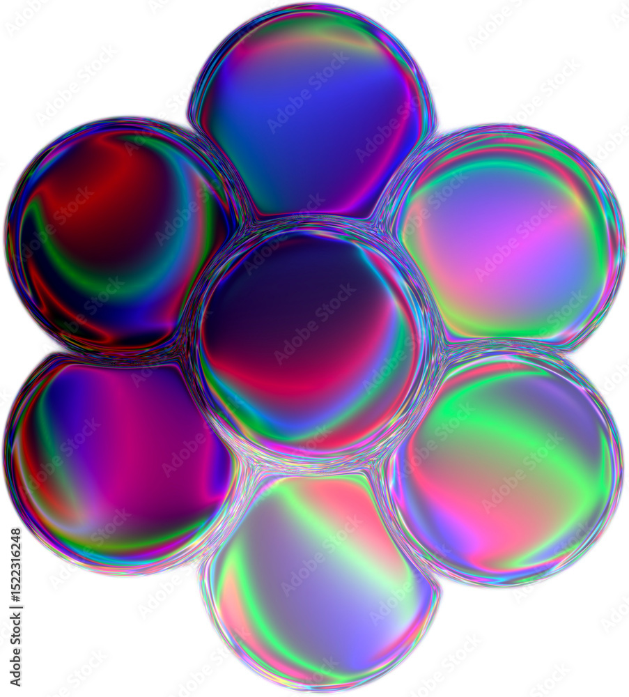 Aufkleber these mesmerizing spherical compositions display a captivating array of iridescent colors, shimmerin