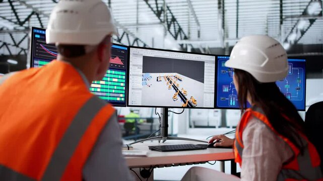 Factory Engineer Doing Machinery Layout