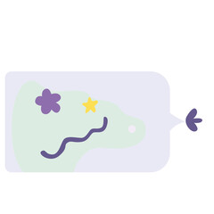 A cute minimalist illustration of a whale with simple lines and colors, symbolizing peace and nature in a simple design.

