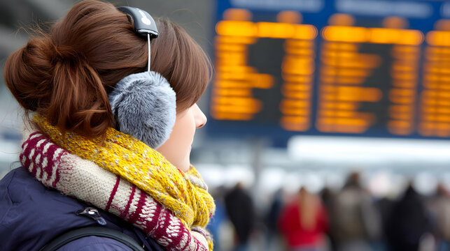 screen with traveler checking schedule - Powered by Adobe