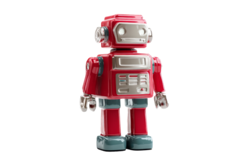 Colorful vintage robot display