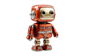 Futuristic robot toy studio close-up