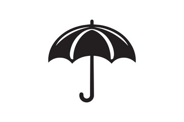 Umbrella icon, isolated umbrella on background