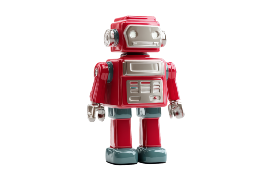 Colorful vintage robot display