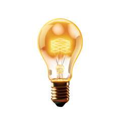 Illuminated light bulb on black background