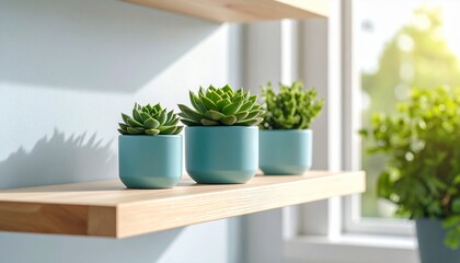 Succulents on a Sunny Shelf