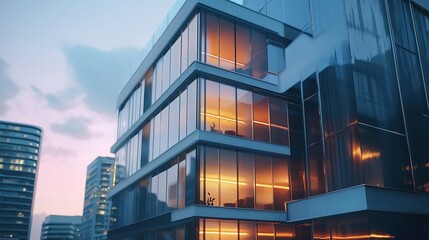 Obraz premium Modern Building Isolated on a City Background