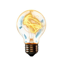 Illuminated light bulb on black background