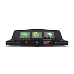 Marine Radar Navigation Control Console Isolated on Transparent Background