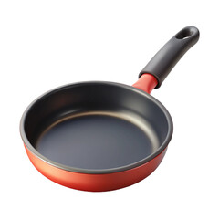 Photorealistic 3D Render of a Non-Stick Frying Pan Red and Black Kitchenware