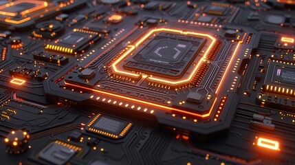 Futuristic cybersecurity ui elements featuring glowing icons, biometrics, and encrypted overlays