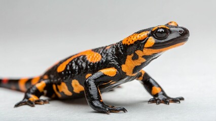 Fire Salamander on studio background