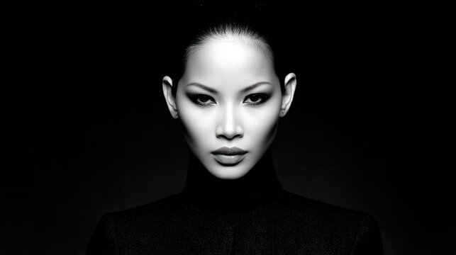 Elegant Queen Inspired Woman With Defined Jawline and High Cheekbones