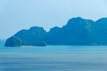 View of seascape of the bay in Thailand