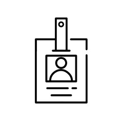 Id card badge icon