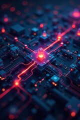 Obraz premium Diverse network nodes seamlessly connecting, representing complex data flow and unified system architecture , scalability, infrastructure