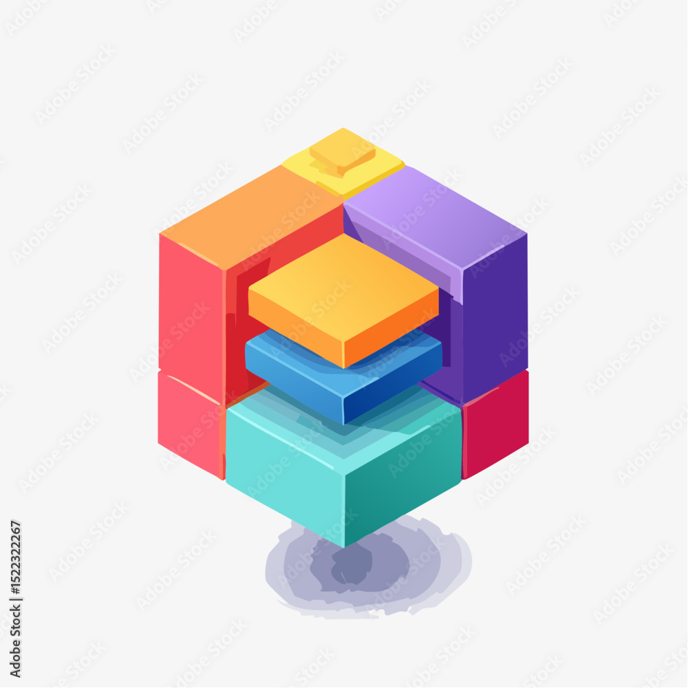 Aufkleber vector background with abstract triangular shapes layered in bright, energetic colors, featuring a m