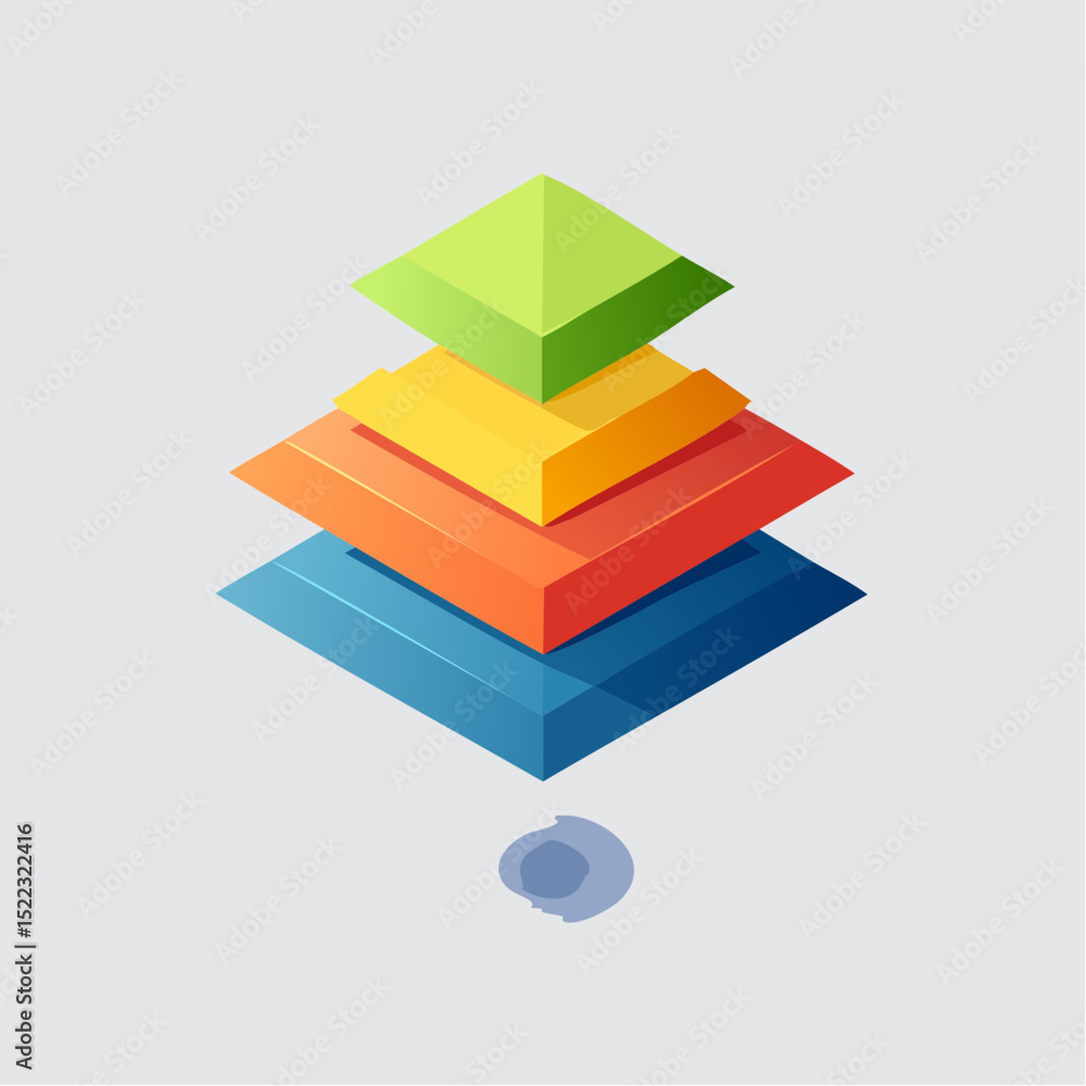 Aufkleber a stylish geometric background with layered triangle shapes and bold, vibrant hues in vector format