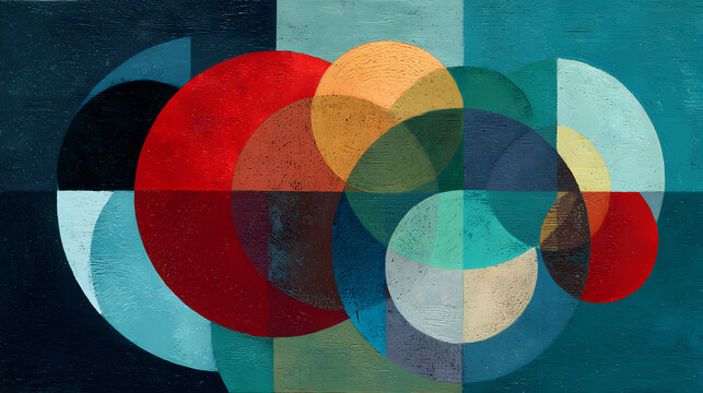 art print for design gallery | inner movement | color resonance | spiritual pastels | fragmented motion | spiritual geometry | overlapping circles | color blocking | spiritual color theory | early