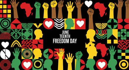 Juneteenth Freedom Day Celebration African American Heritage and Culture Background