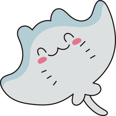 Cute Stingray Illustration
