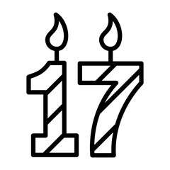 Candle Numbers Icon