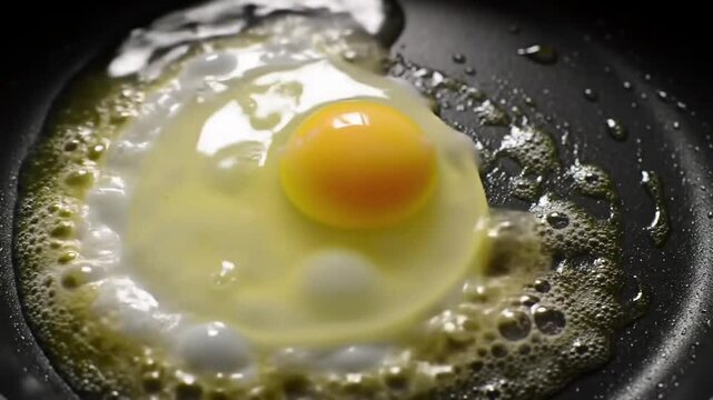fried eggs in a frying pan