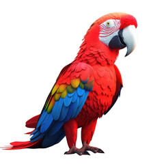 A vibrant macaw parrot on black background