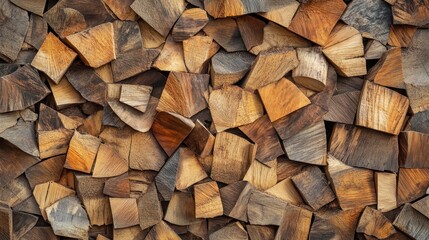 Fragmented Wooden Textures: Grunge Bark Background with Beautiful Abstract Wood Scraps