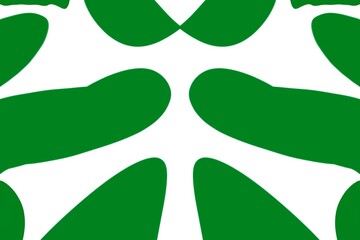 Abstract symmetrical green and white inkblot resembling a Rorschach test pattern, evoking different interpretations through mirrored organic shapes