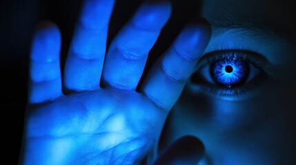 Impact of Blue Light from Devices on Eye Health: A Close-Up of Human Hand Holding Phone in a Modern Digital Environment