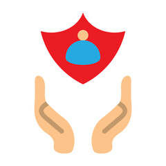Child Protection Vector Flat Icon Design