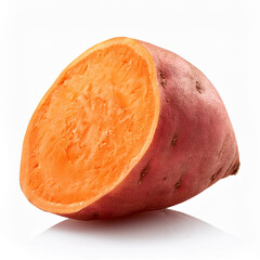 Fototapeta premium Sweet potato isolated on white background closeup