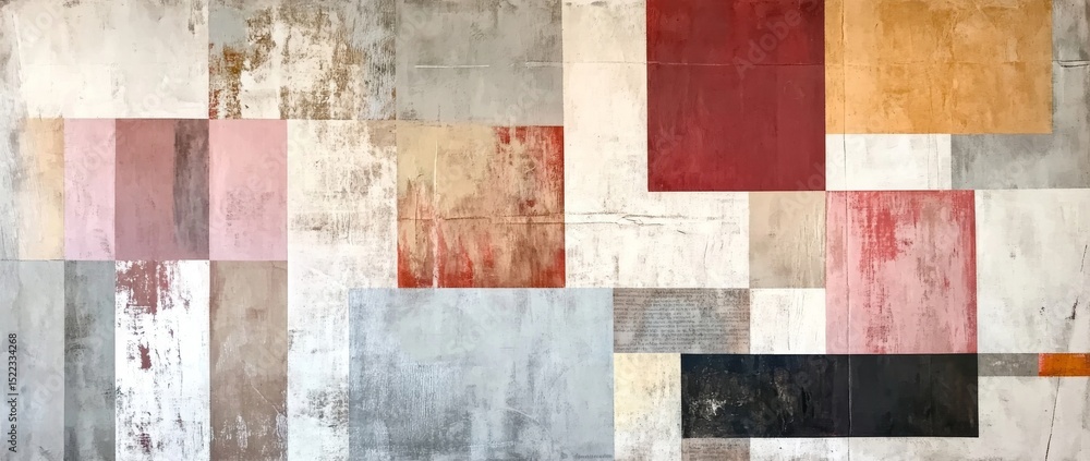 Aufkleber abstract wall art featuring neutral tones and textured patterns creating a serene atmosphere in mode
