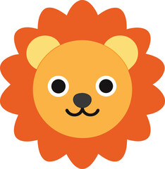 Adorable Lion Cub Illustration A Cute Cartoon Lion Face Design